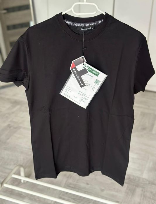 Tricou alb Off-White nou, cu eticheta