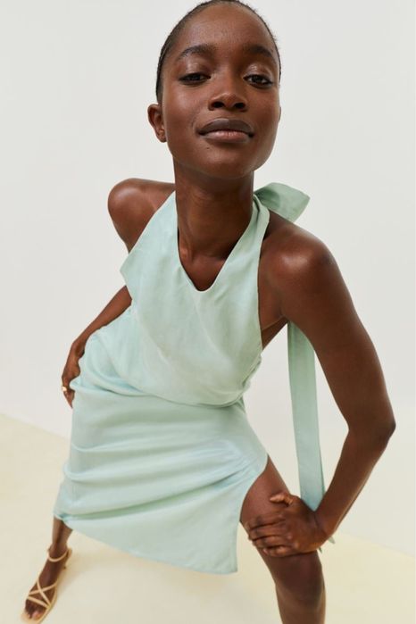 Ментовозелена рокля h&m, размер 36 (S)