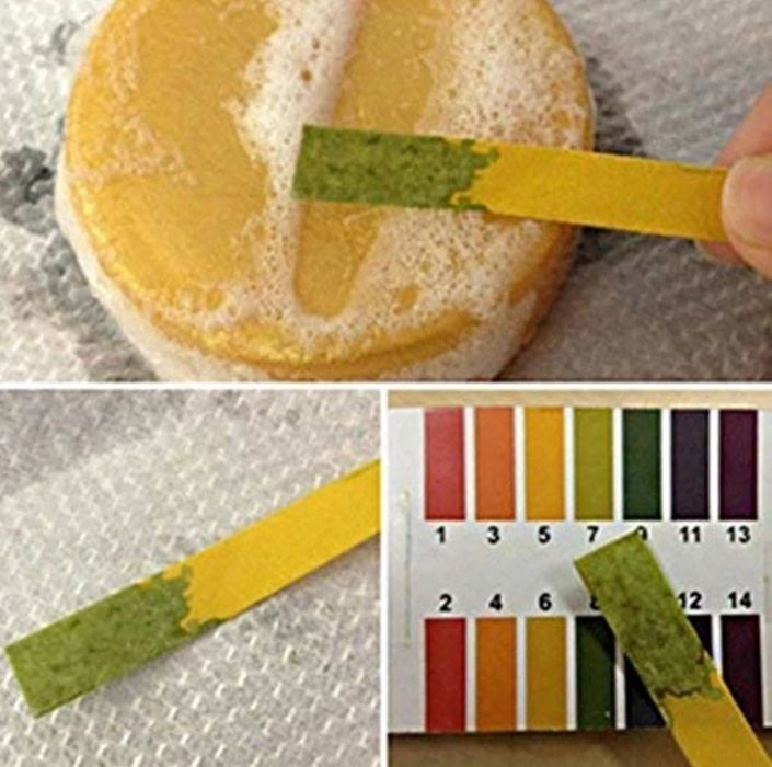 pH test chiziqlari, 1-14 test lakmus ko'rsatkichi