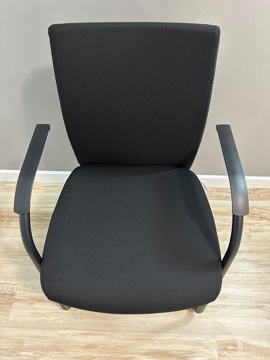 6 x scaun cu brate negru sala conferinta birou receptie vizitatori