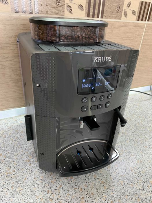 Espressor Krups LCD automat cafea boabe + sistem de lapte