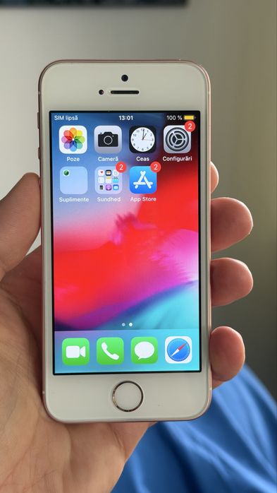 iPhone 5 SE Rose Gold-16GB-95%--Amprenta OK-Functioneaza Pt Apeluri-