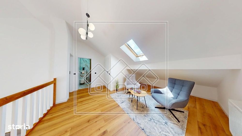 Penthouse cu design deosebit, mobilat modern, terasa