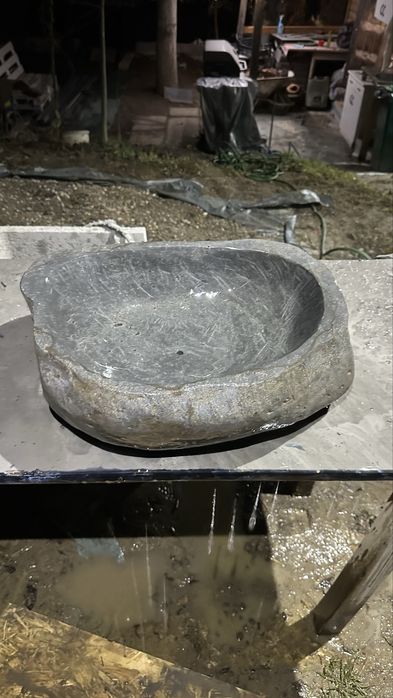 Lavoar baie Chiuveta piatra din rau,facuta manual