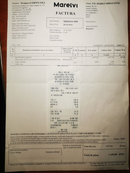 Tableta Samsung S6 Lite