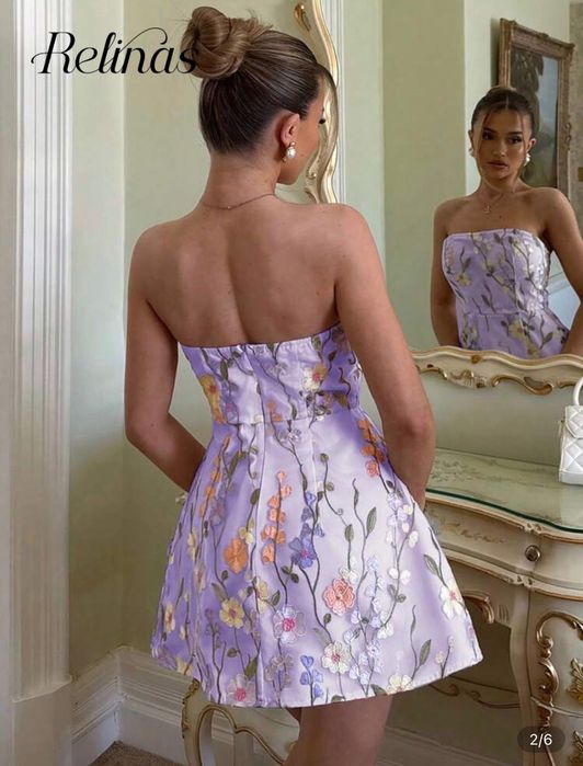 Лилава рокля Shein