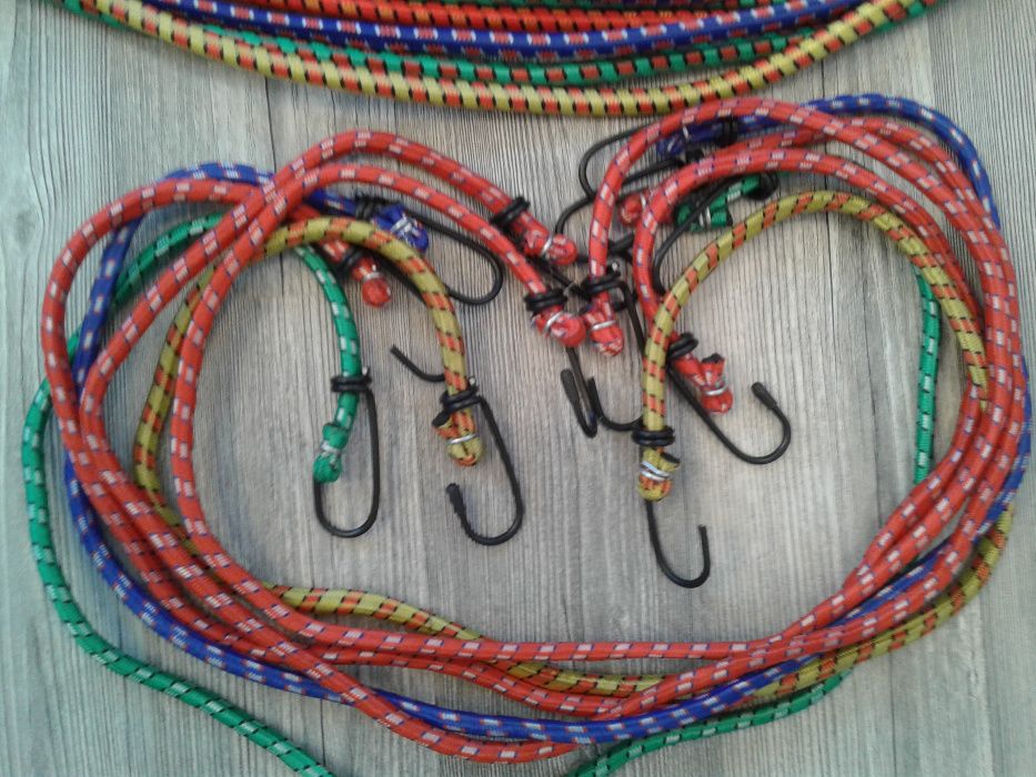 Обтяжно въже за багаж с 2 куки, ластик за багаж, ластично въже, кука