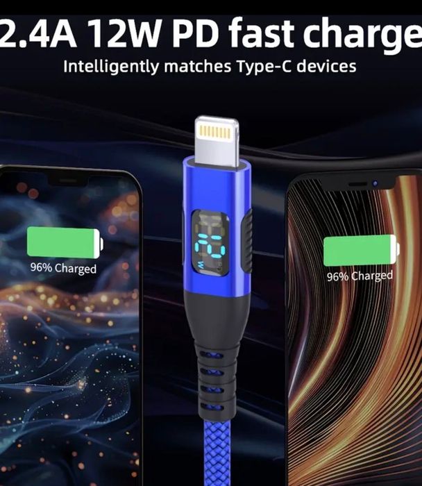 Cabluri Lightning USB C cu afisaj