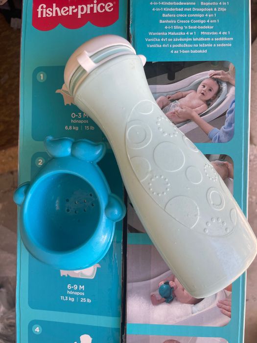 Бебешка вана за къпане Fisher Price с изход за оттичане - 4 в 1