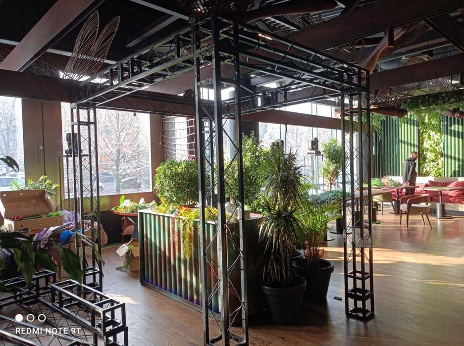 аренда, прокат каркасов, фермовые конструкции, арки, подиум