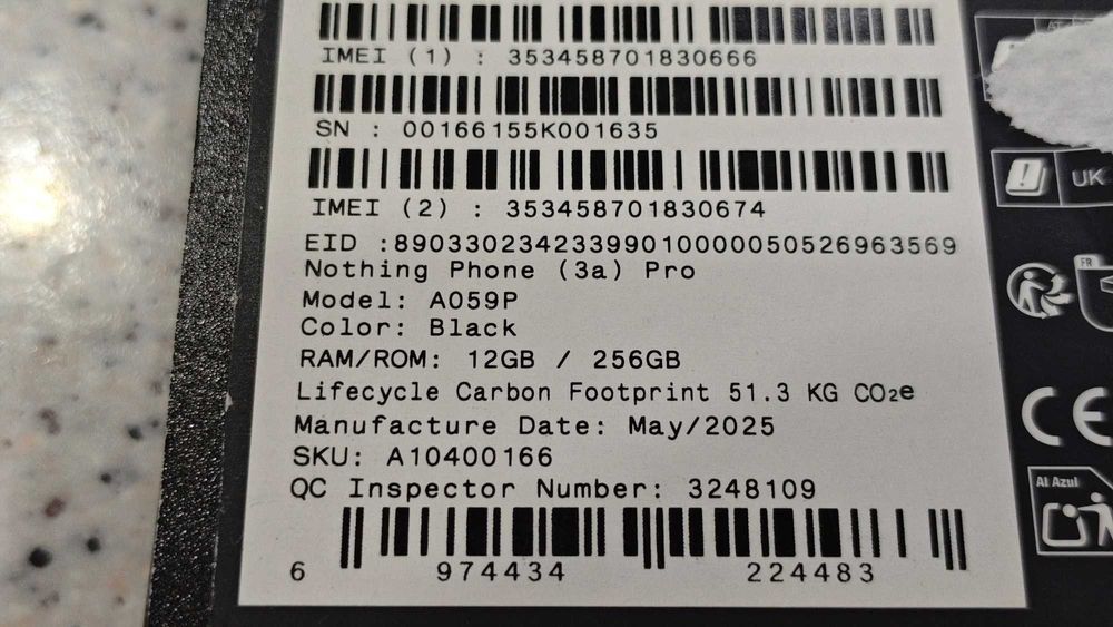 Nothing Phone (3a) Pro 5G 256GB 12GB RAM Black, Sigilat