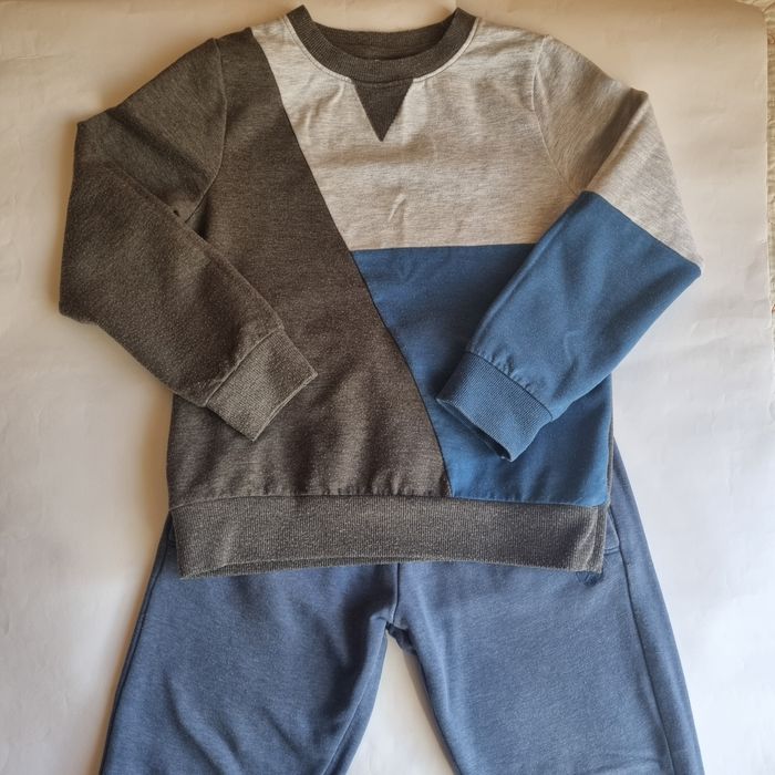 Спортно долнище Next в син цвят и блуза Name it, многоцветна, 122-128