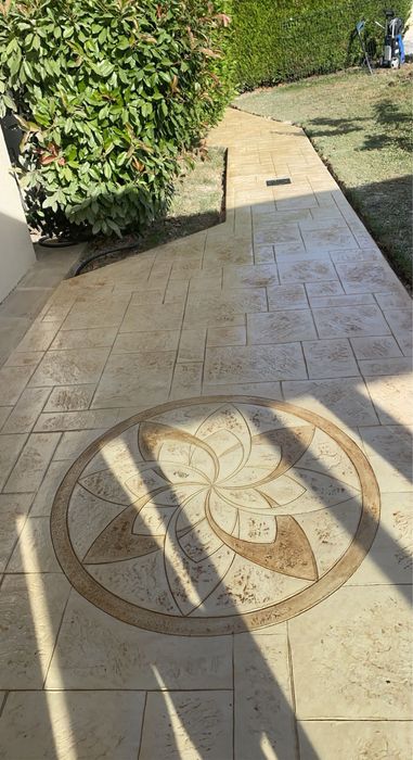 Curti si alei din beton amprentat-Pret  avantajos