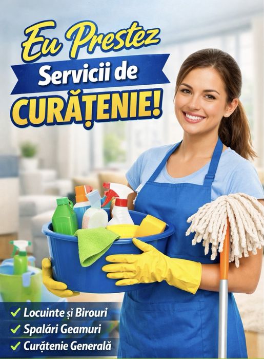 Prestez servicii de curatenie la domiciliu !