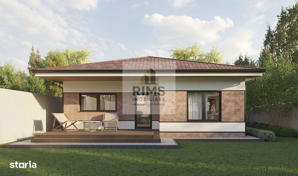 Casă nouă pe parter în Cârcea – Modelul Azur 3 Dormitoare