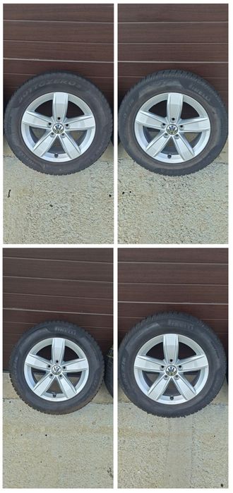 Jante aliaj originale VW R16 R17 5x112 Passat Golf Skoda Audi Seat anvelope iarna Pirelli 215/60/16 Michelin 205/50/17 noi
