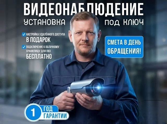 Настройка Камер Подключение Монтаж Установка Видеокамер 1 день