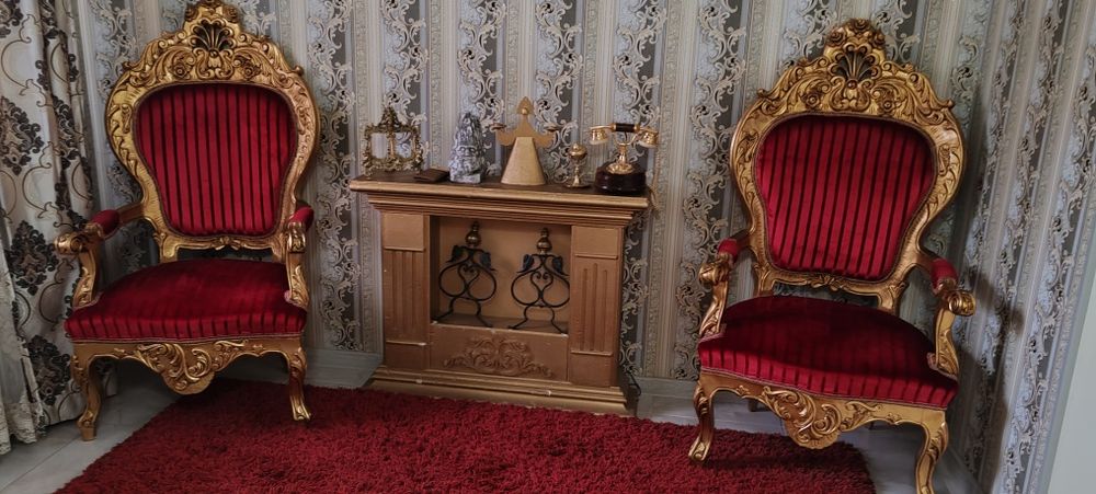 Set baroc din lemn masiv,sculptat manual