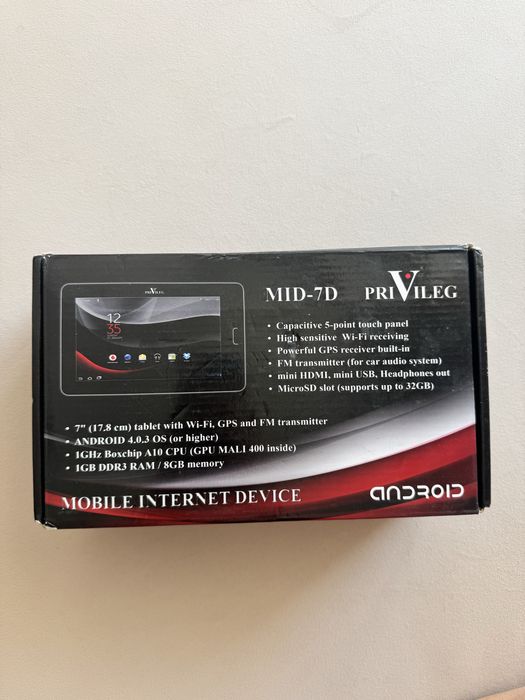 Таблет Privileg MID-7D GPS / Wi-Fi + пълен комплект аксесоари