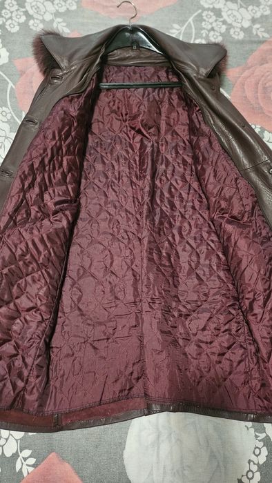 Дамско манто-палто от естествена кожа