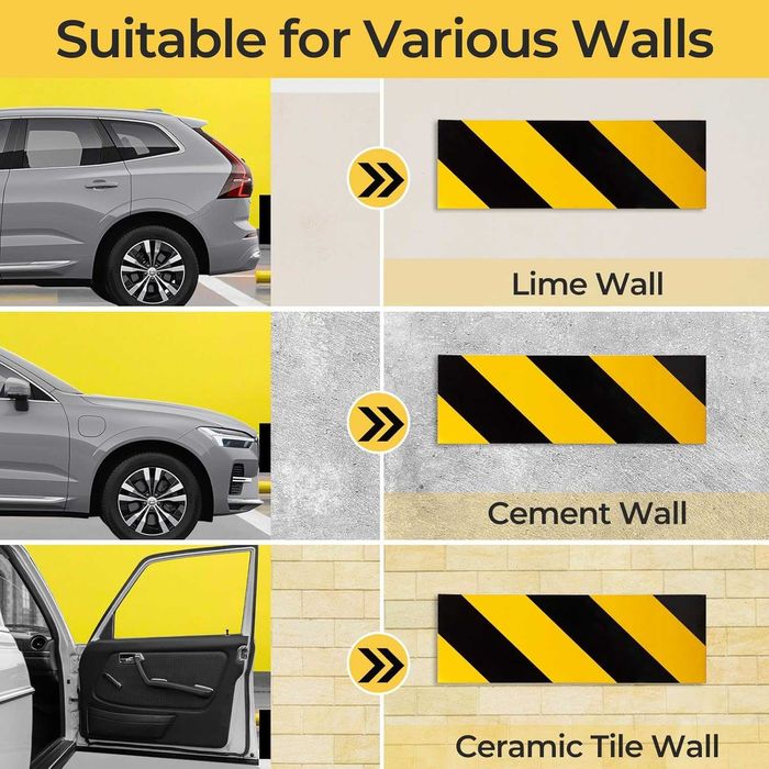 Set 2 panouri de protectie auto garaj parcare autoadezive 10x50x1.5 cm