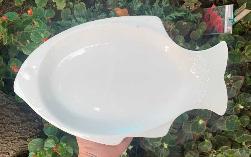 Белая тарелка "Рыба"