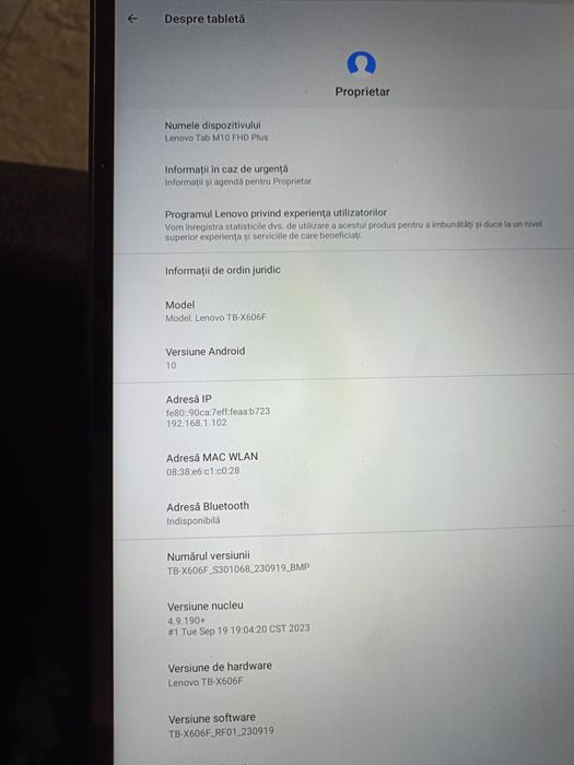 Tableta Lenovo M 10 Fhd plus