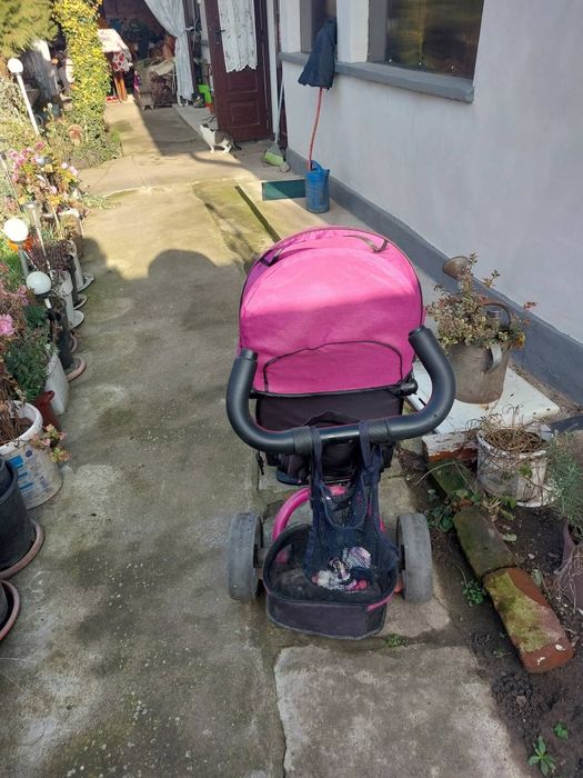 Tricicletă copii cu mâner părinte și copertină – mov