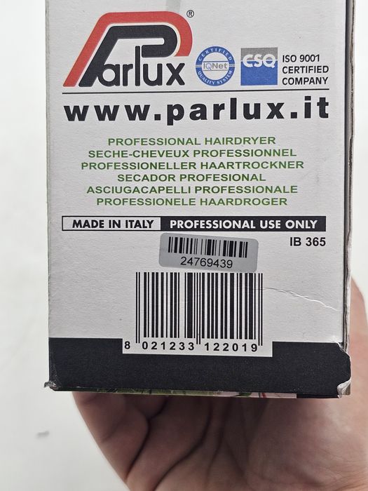 Uscator profesional de par Parlux 1800 Eco, 4 setari temperatura, 2 se