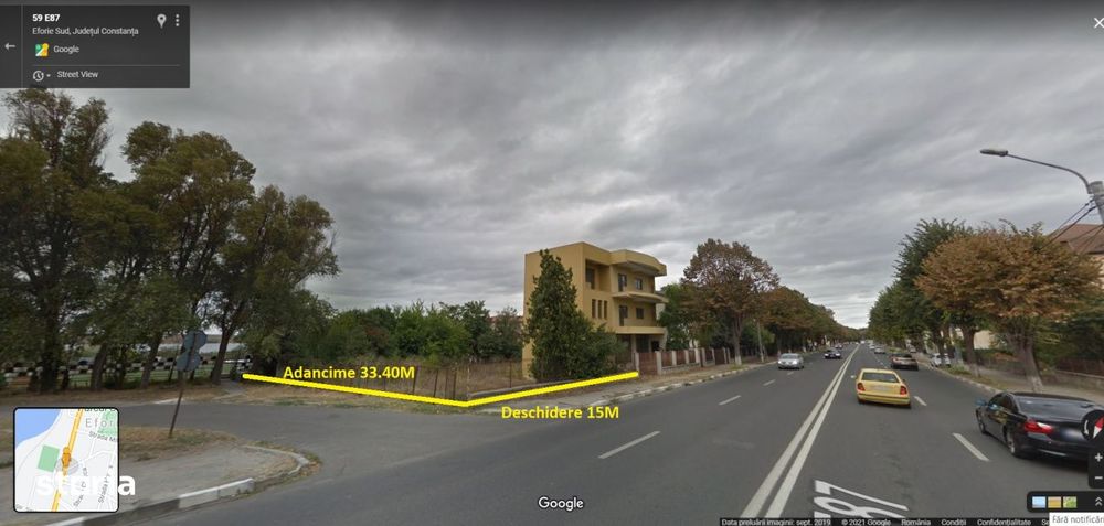 Teren de vanzare Eforie Sud,500 mp cu deschidere Bulevardul Republicii