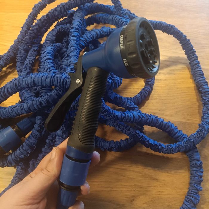 НОВ! Разтегаем градински маркуч, до 15 метра, с пистолет