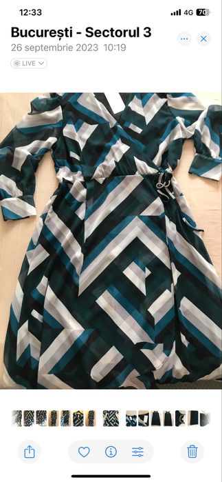 Vand rochie versatila , cu eticheta 46