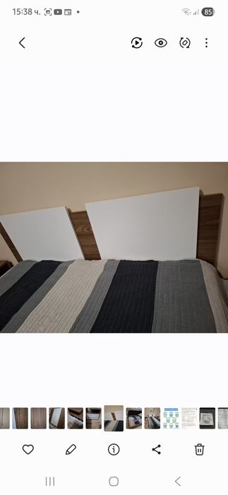 Легло-спалня 160/200 с матрак + топ матрак  WELLPUR