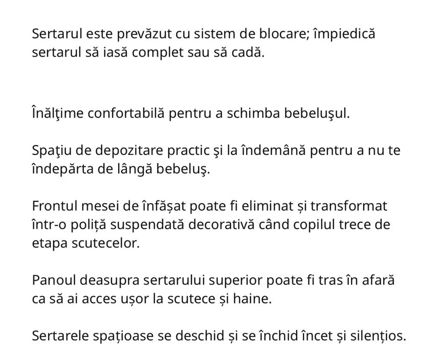 Comoda ikea schimbare copil transformabila
