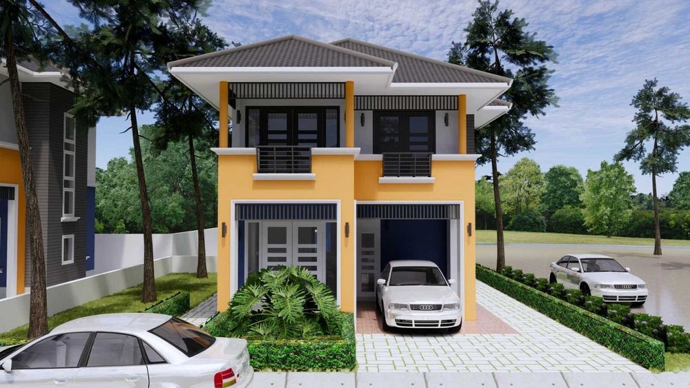 НА ИЗПЛАЩАНЕ - Двуетажна сглобяема къща с 3 спални, 124 кв. м