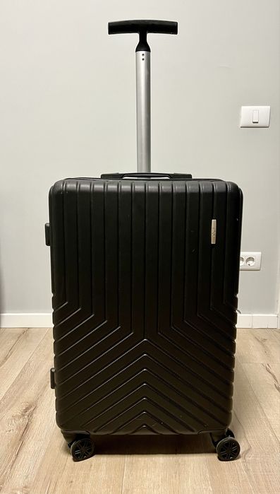 Valiza de Cabina Troler Negru Rigida