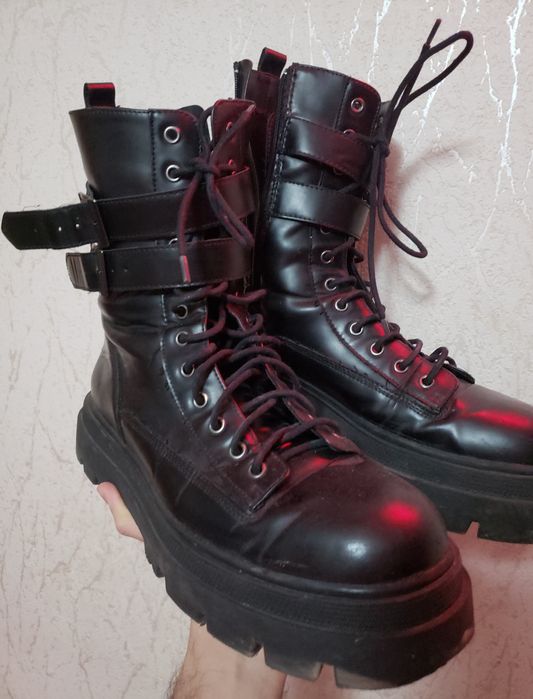 ВНИМАНИЕ! Продаются брутальные байкерские/готические сапоги 45 раз
