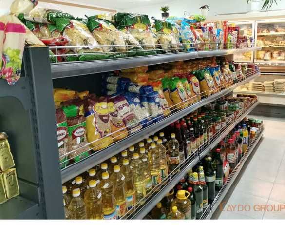 Магазинен стелаж, регал, щанд тъмно сив , матов RAL 7016