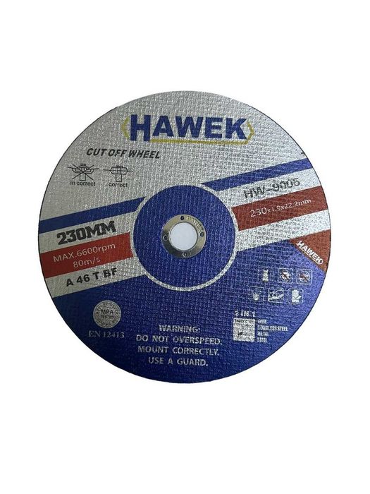 Диск за метал и неръждавейка 230мм / 1,9мм HAWEK