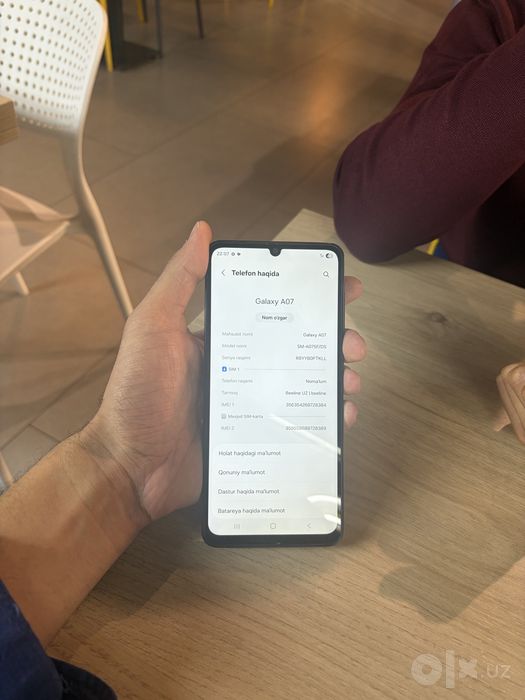 Samsung A07 idel