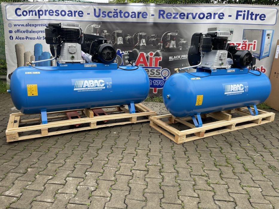 Compresor cu Piston 500l ABAC /10HP / 7,5kw / 11Bar/ Compresoare aer