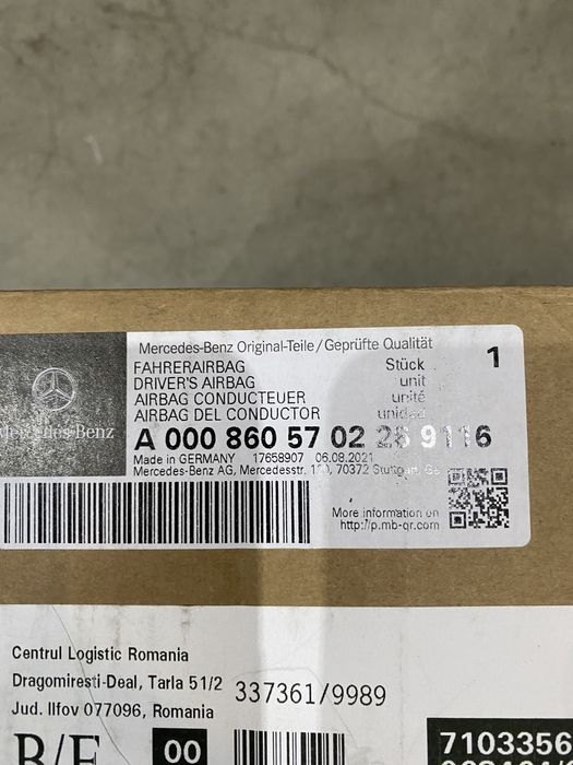 Airbag volan Nou Mercedes C class W204