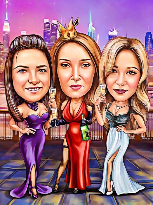 Карикатура от Ваша снимка + рамка ТОП ЦЕНА