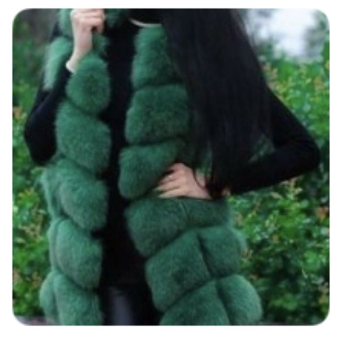 Елек дълъг естествен косъм S размер