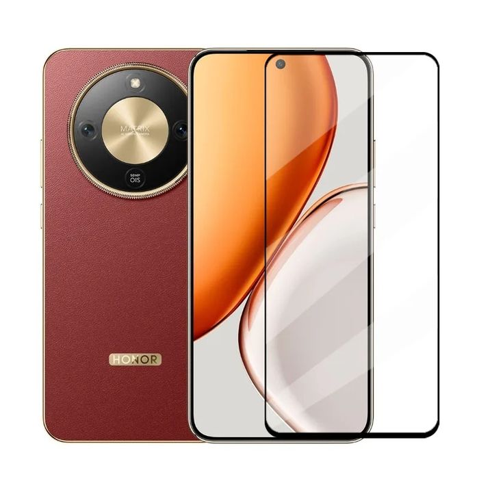 Honor Magic 8 Lite / 5D ЦЯЛО ЛЕПИЛО Стъклен протектор за цял екран