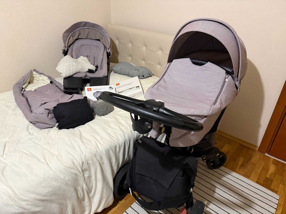 Детска количка Stokke Xplory V6 пълен комплект и много аксесоари