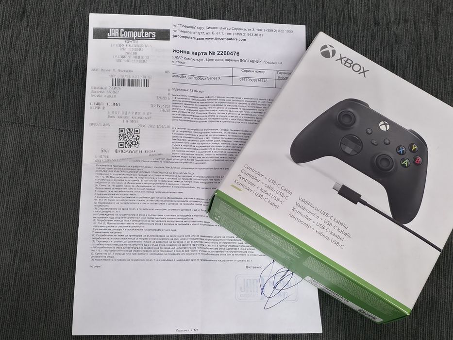 ***КАТО НОВ 512GB XBOX series S + controller Гаранция JAR computers