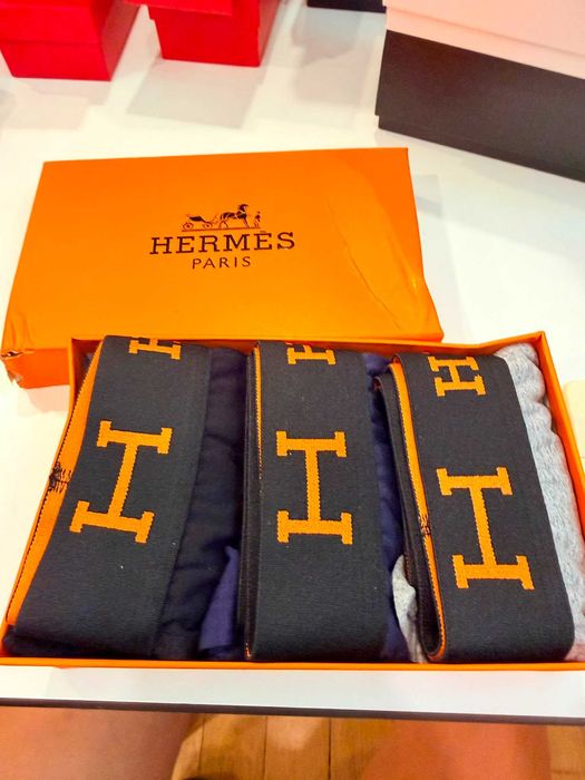Boxeri Hermès negri mărimea L