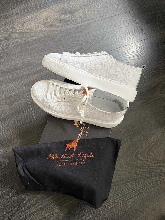 Нови бели мъжки кожени кецове Аbdullah Кiğılı -номер 42