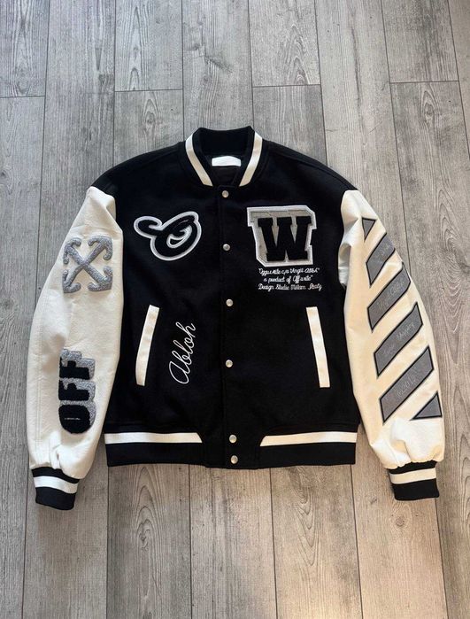 LIVRARE IN 24h | Geaca Off White Varsity Premium